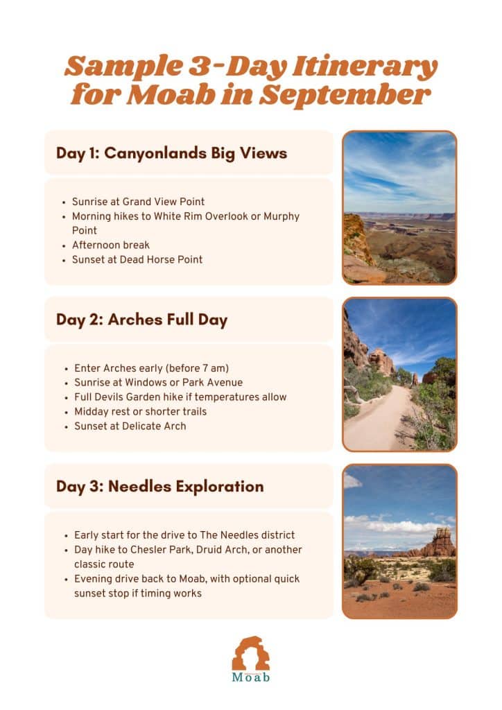 September Sample Itinerary