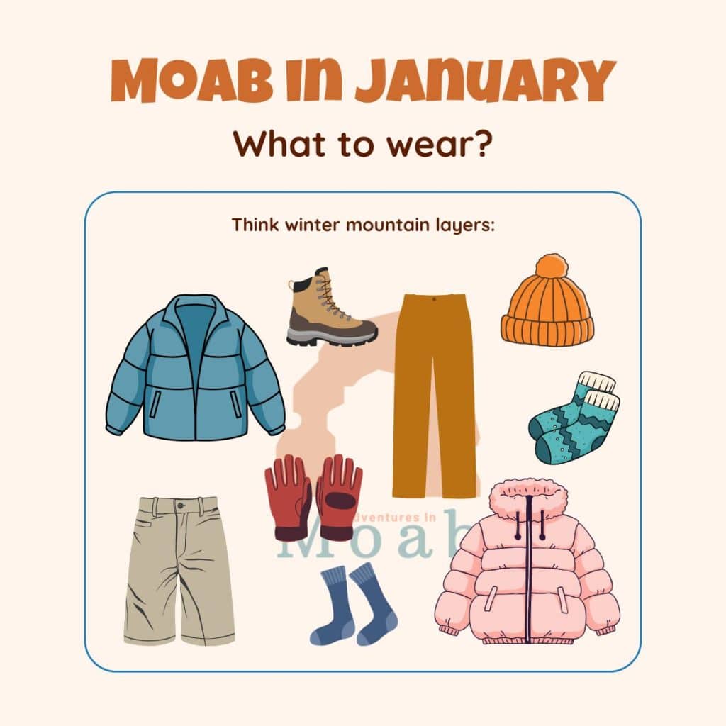What to wear in Moab - January