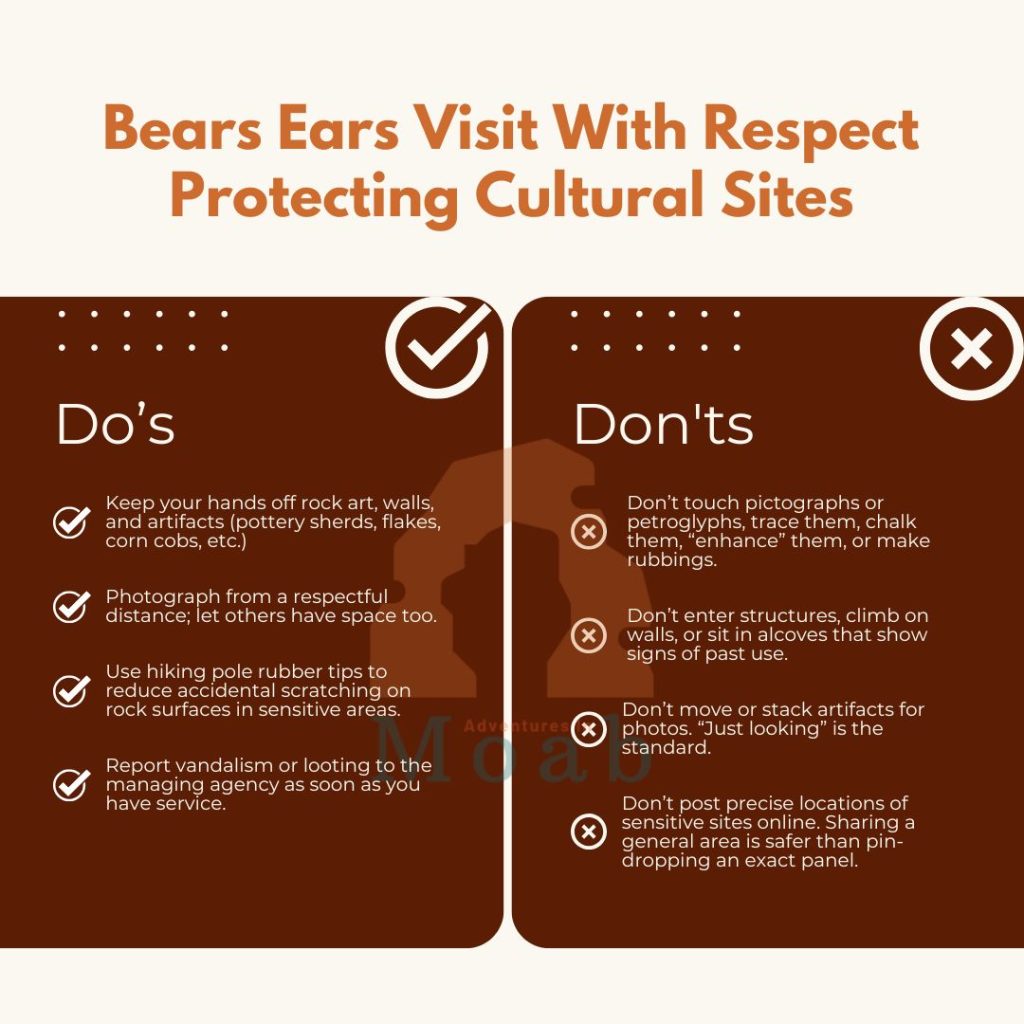 Bears Ears Visit With Respect - Protecting Cultural Sites