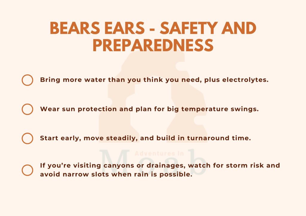 Bears Ears Visit With Respect - Safety and Preparedness